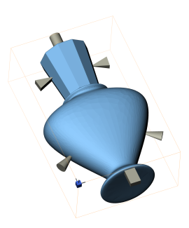 Screenshot of the bottle geometry with six support tabs