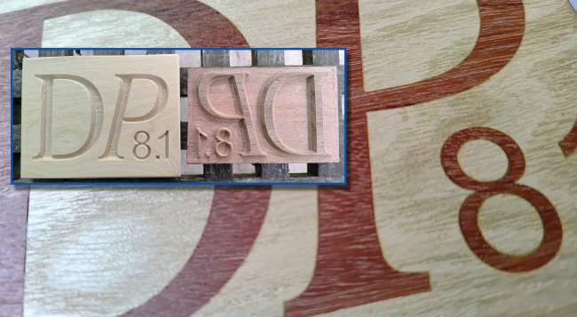 V-Carving the letter a.