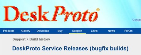 Screenshot of the build history website page.