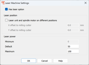 Screenshot of the DeskProto machine settings dialog