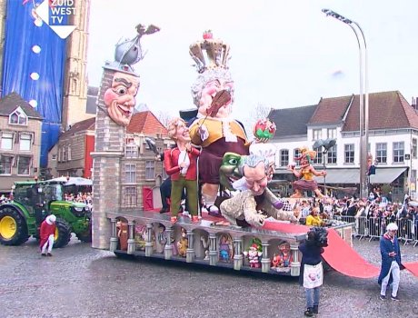 The float as part of the carnival parade