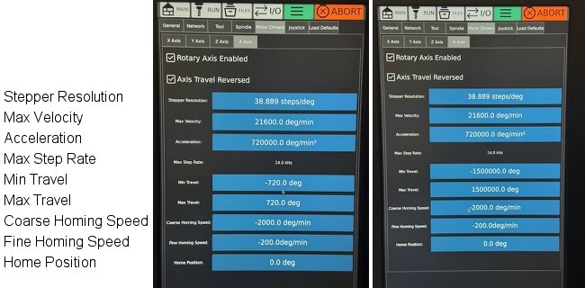 Photo of the Redline controller showing some settings