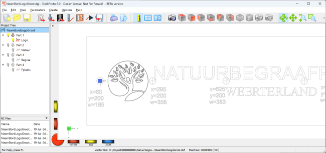 Screenshot of the drawing in DeskProto