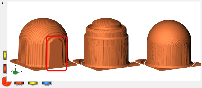 DeskProto screenshot showing three simulations