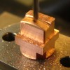 Machining an EDM electrode in copper
