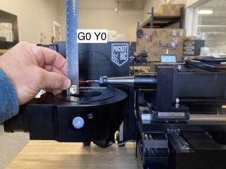 Ruler showing the B-table offset.