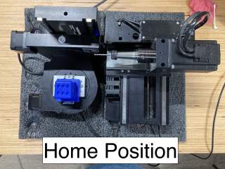 The Pocket NC at its home position