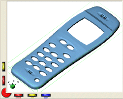 DeskProto screenshot of the Cellphone model