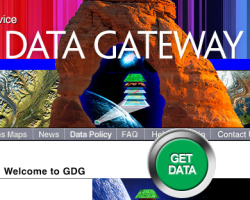 Screenshot of the datagateway website
